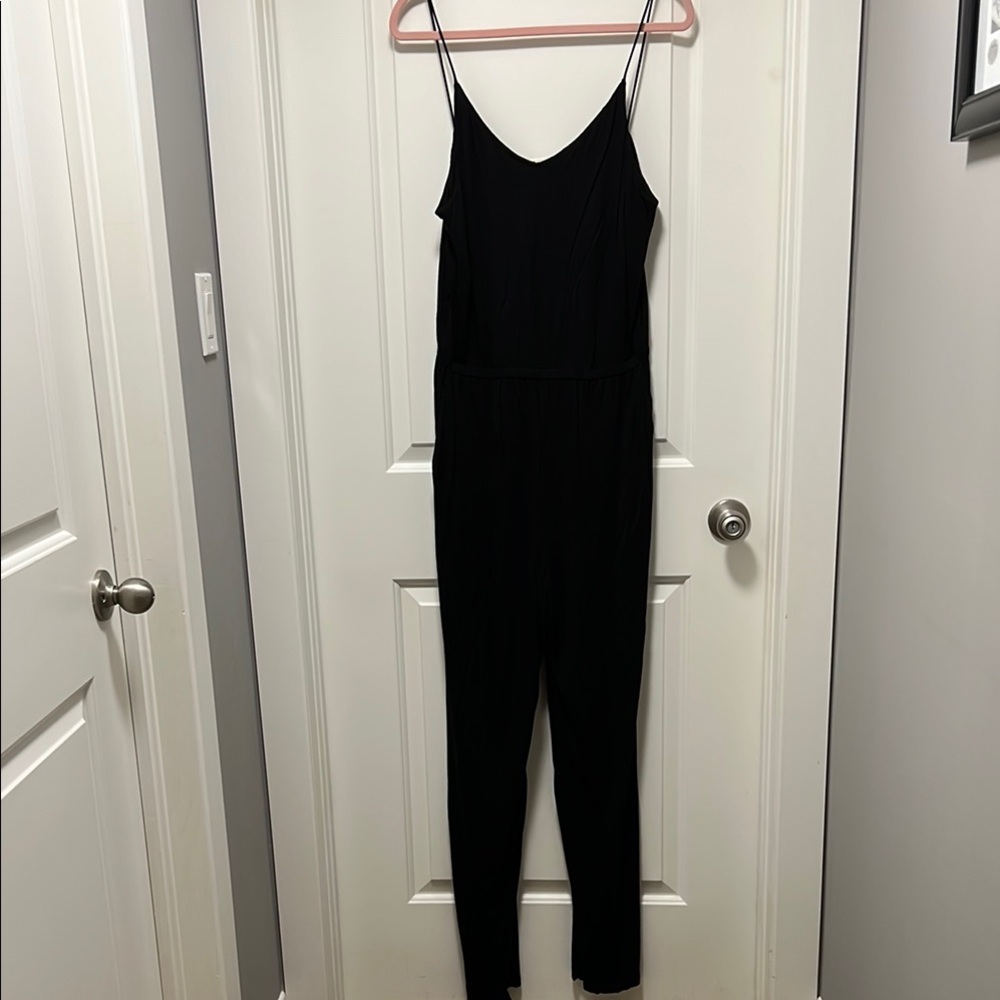 H&M Black Spaghetti Strap Jumpsuit
